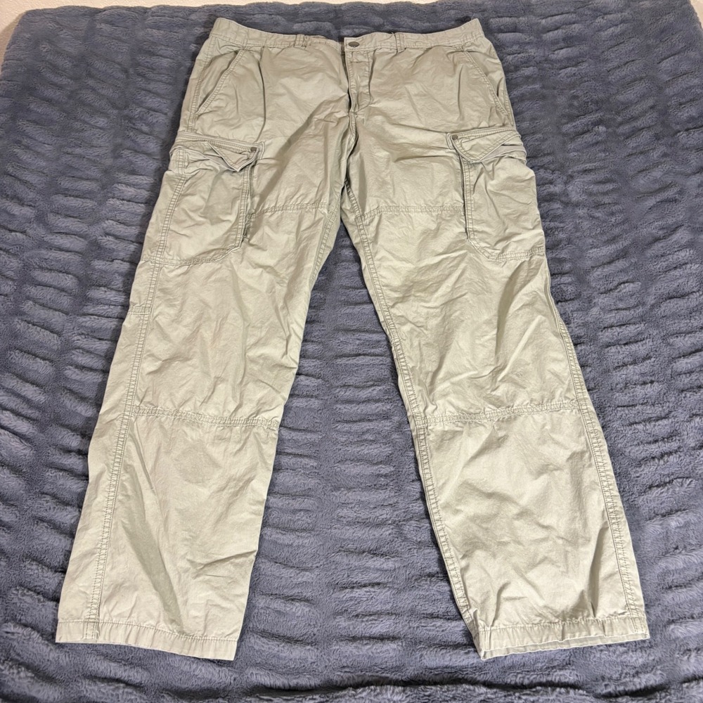 HM Mens Relaxed Fit Cargo Pants Sage Green Tactical Utility Cotton XL AQ770
